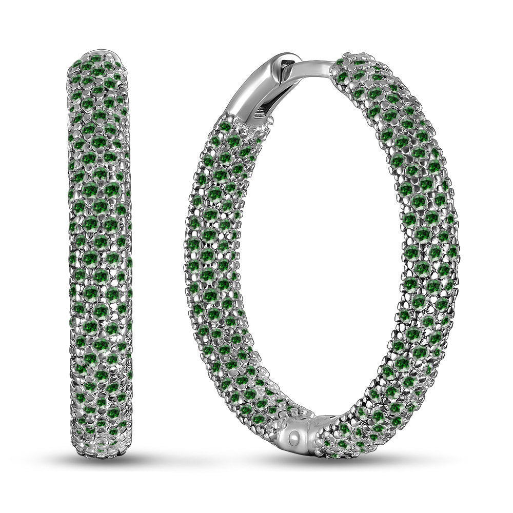 Cubic Zirconia Earrings | Emerald Classic | Sterling Silver