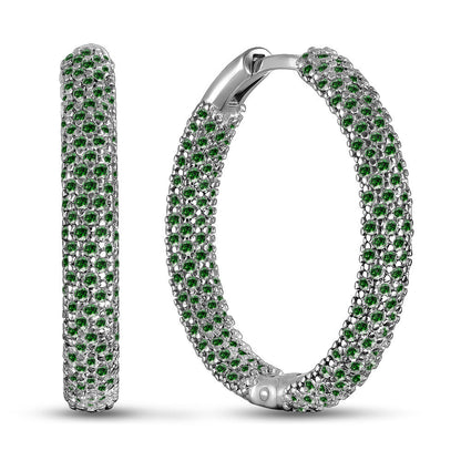 Cubic Zirconia Earrings | Emerald Classic | Sterling Silver