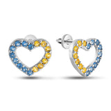 Pendientes de moissanita para mujer | Plata de ley 925 con baño de oro de 18 quilates | Diseño conmovedor