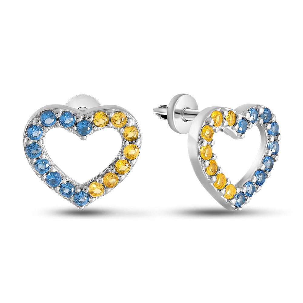 Pendientes de moissanita para mujer | Plata de ley 925 con baño de oro de 18 quilates | Diseño conmovedor