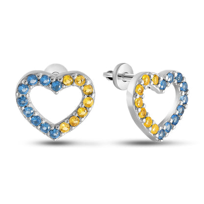 Pendientes de moissanita para mujer | Plata de ley 925 con baño de oro de 18 quilates | Diseño conmovedor