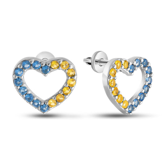 Pendientes de moissanita para mujer | Plata de ley 925 con baño de oro de 18 quilates | Diseño conmovedor