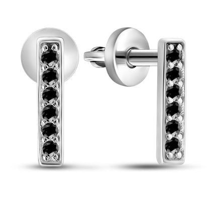 Cubic Zirconia Stud Earrings | Modern | Sterling Silver