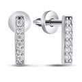 Cubic Zirconia Stud Earrings | Minimalist | Sterling Silver