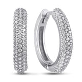 Classic Sterling Silver Earrings with White CZ 2137/1E