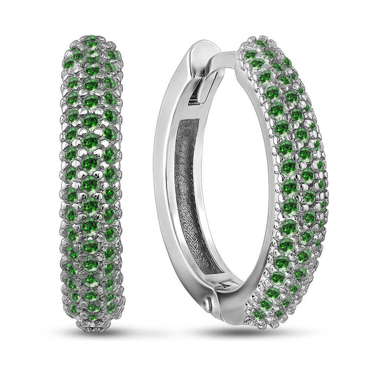 Pendientes de moissanita para mujer | Plata de ley 925 con baño de oro de 18 quilates | Diseño conmovedor