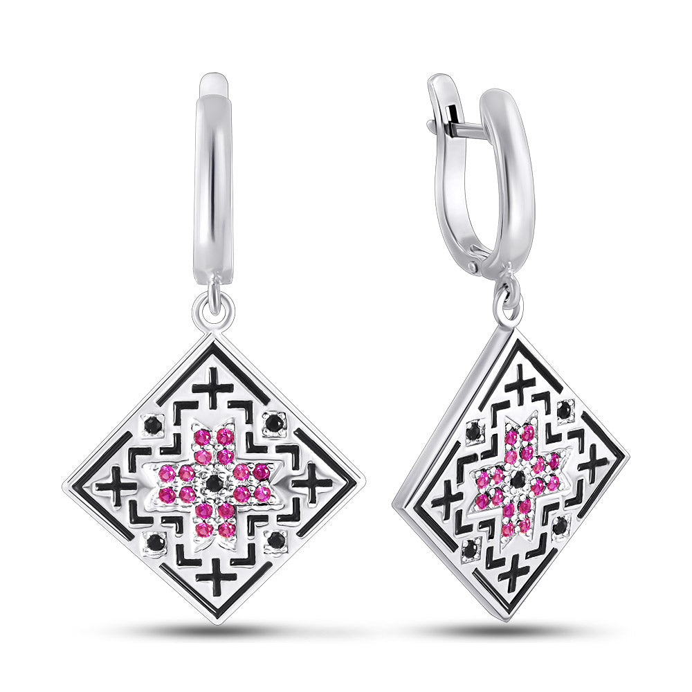 Cubic Zirconia Earrings | Rose Timeless | Sterling Silver