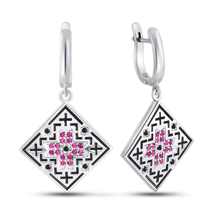 Cubic Zirconia Earrings | Rose Timeless | Sterling Silver