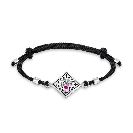 Enamel Bracelet | Black Enamel Elegant | Sterling Silver