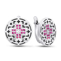 Enamel Drop Earrings | Black Enamel Timeless | Sterling Silver