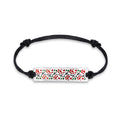 Enamel Bracelet | Black Enamel Stylish | Sterling Silver