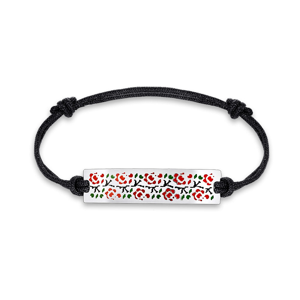 Enamel Bracelet | Black Enamel Stylish | Sterling Silver