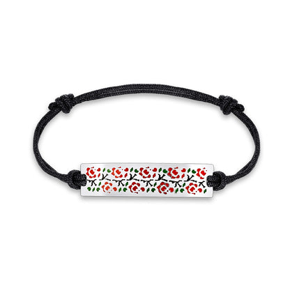 Enamel Bracelet | Black Enamel Stylish | Sterling Silver
