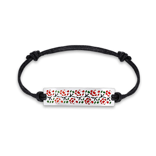 Enamel Bracelet | Black Enamel Stylish | Sterling Silver