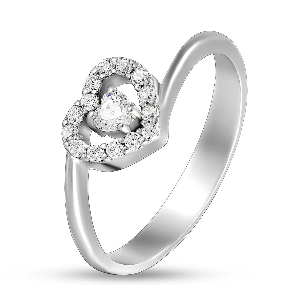 Cubic Zirconia Ring | Minimalist | Sterling Silver