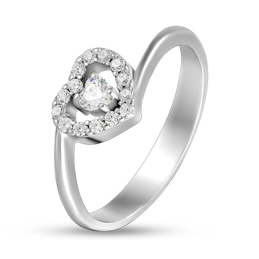 Cubic Zirconia Ring | Minimalist | Sterling Silver