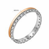 Solid 925 Sterling Silver Infinity Ring with 14K Gold Bonded – Olivia Star Jewelry – 2339R