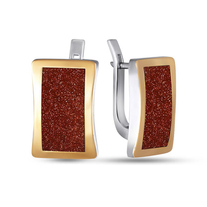 Pendientes de moissanita para mujer | Plata de ley 925 con baño de oro de 18 quilates | Diseño conmovedor