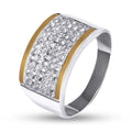 Two-Tone Ring | Stackable | Sterling Silver