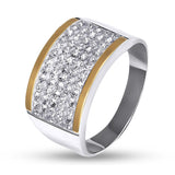 Two-Tone Sterling Silver & Gold Stackable Ring for Women Marlene 514R