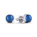 Sterling Silver Earrings | Blue Ulexite Minimalist