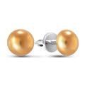 Elegant Solid Gold Finish Silver Studs