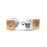 Pendientes de moissanita para mujer | Plata de ley 925 con baño de oro de 18 quilates | Diseño conmovedor