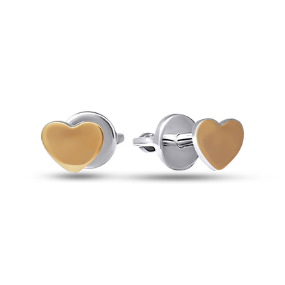 14K Gold Plated Stud Earrings | Classic Minimalist | Sterling Silver
