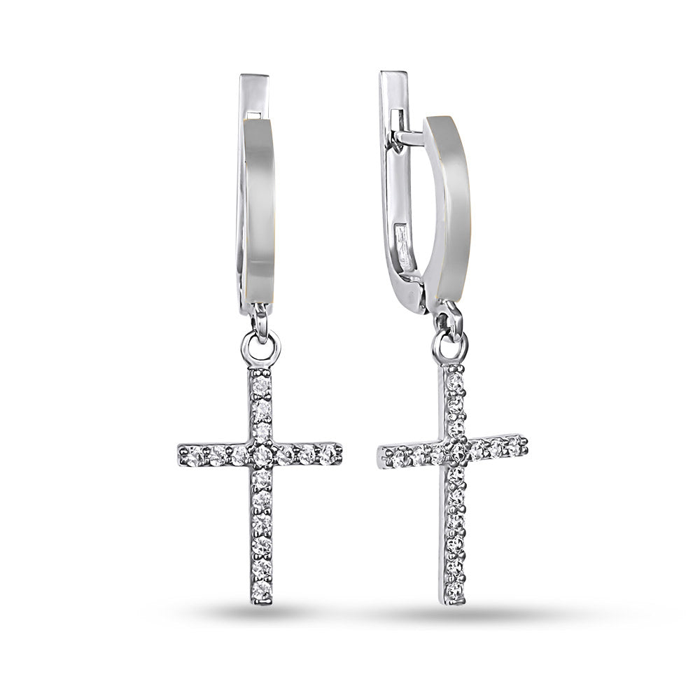 Cubic Zirconia Earrings | Minimalist | Sterling Silver
