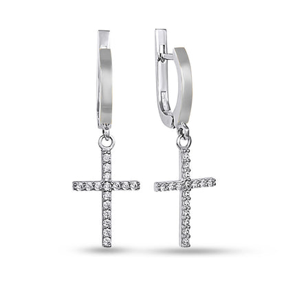 Cubic Zirconia Earrings | Minimalist | Sterling Silver