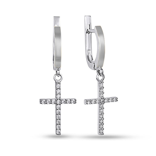 Cubic Zirconia Earrings | Minimalist | Sterling Silver