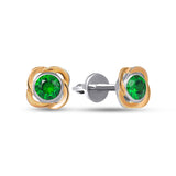 Pendientes de moissanita para mujer | Plata de ley 925 con baño de oro de 18 quilates | Diseño conmovedor