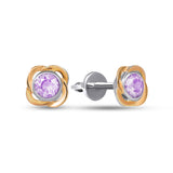Pendientes de moissanita para mujer | Plata de ley 925 con baño de oro de 18 quilates | Diseño conmovedor