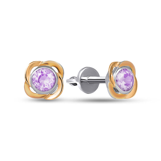 14K Gold Plated Stud Earrings | Sterling Silver