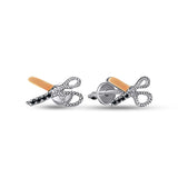 Pendientes de moissanita para mujer | Plata de ley 925 con baño de oro de 18 quilates | Diseño conmovedor
