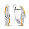 14K Gold Plated Earrings | Sparkling Elegant | Sterling Silver