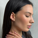 Sterling Silver Ring - Solid Gold over Silver with White Cubic Zirconia - Olivia Star Jewelry 2010R