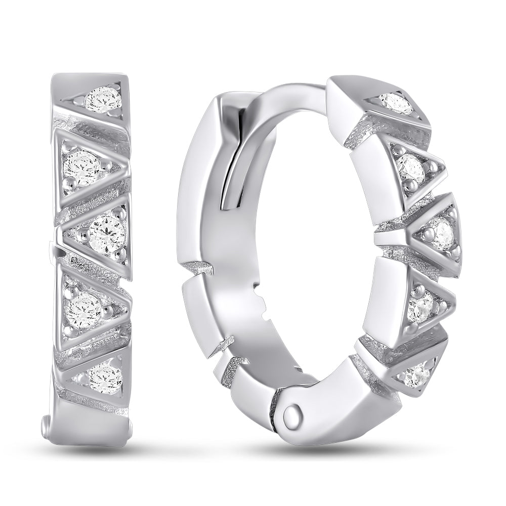 Cubic Zirconia Earrings | Classic | Sterling Silver