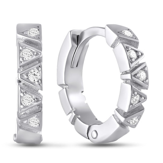 Cubic Zirconia Earrings | Classic | Sterling Silver