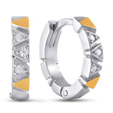 Pendientes de moissanita para mujer | Plata de ley 925 con baño de oro de 18 quilates | Diseño conmovedor