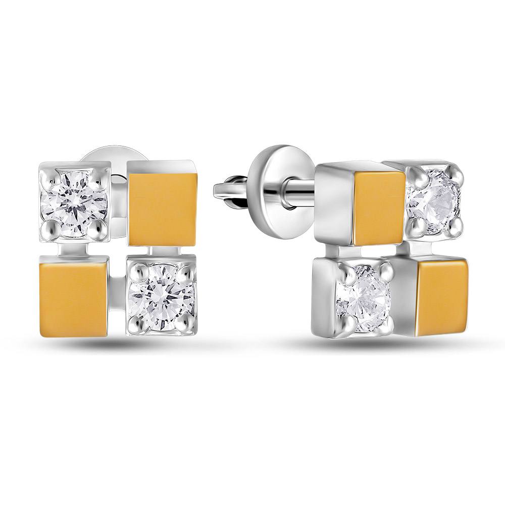 Cubic Zirconia Stud Earrings | Timeless | Sterling Silver