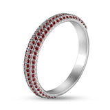 Polished 925 Silver Ring with Clear Stone 2038R