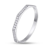Delicate Silver Ring with White CZ 2039R
