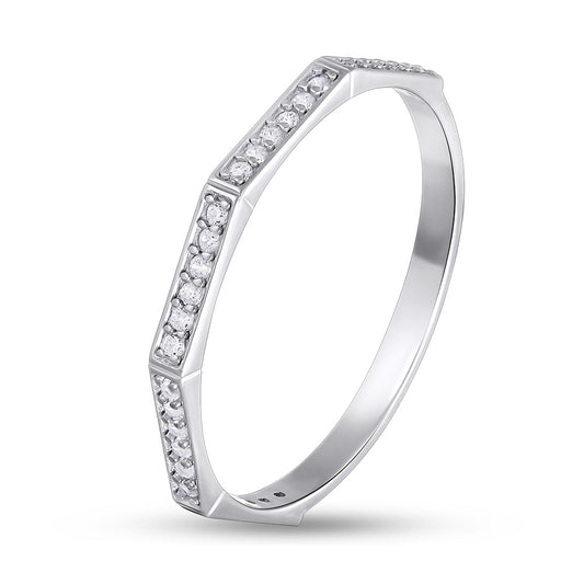 Cubic Zirconia Ring | Delicate | Sterling Silver
