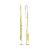 Pendientes de moissanita para mujer | Plata de ley 925 con baño de oro de 18 quilates | Diseño conmovedor