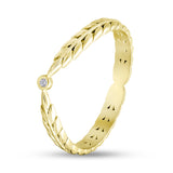 Elegant Everyday Ring with White CZ in Gold Finish 2074LR