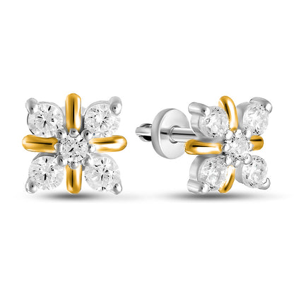 14K Gold Bonded Stud Earrings | Elegant | Sterling Silver