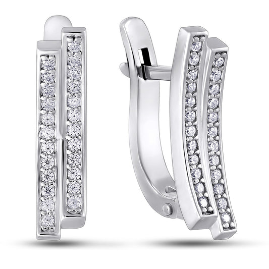 Cubic Zirconia Earrings | Classic | Sterling Silver