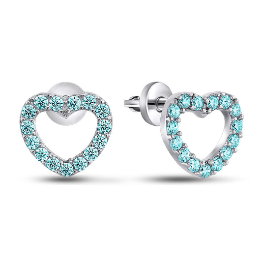 Pendientes de moissanita para mujer | Plata de ley 925 con baño de oro de 18 quilates | Diseño conmovedor