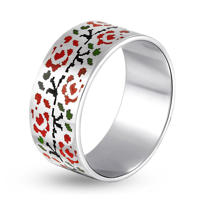 Enamel Ring | Minimalist | Sterling Silver